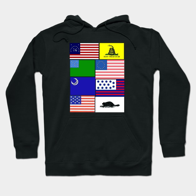 Flags of the Revolution Back Print Hoodie by Aeriskate